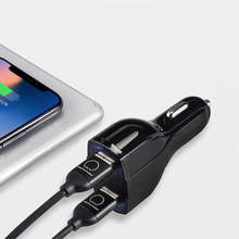 Заредете изображение във визуализатора на галерията – Wozinsky car charger USB x2 and USB C black (WCC-01) - TopMag
