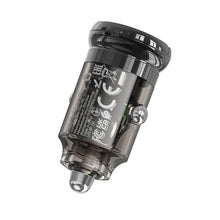 Заредете изображение във визуализатора на галерията – HOCO car charger Type C PD30W Z53 SIGHT transparent black
