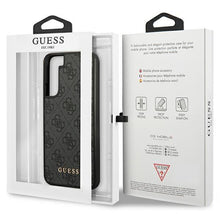 Заредете изображение във визуализатора на галерията – Guess GUHCS23SG4GFGR S23 S911 grey/grey hardcase 4G Metal Gold Logo
