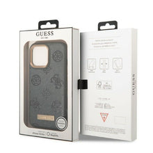 Заредете изображение във визуализатора на галерията – Guess GUHMP13LSAPSTG iPhone 13 Pro / 13 6.1" grey/grey hardcase Peony Logo Plate MagSafe
