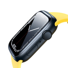 Заредете изображение във визуализатора на галерията – Baseus Crystal Tempered Glass Film for Apple Watch 4/5/6/SE 44mm full screen with frame black (2 pcs.) + cleaning kit / foil applicator / squeegee (spatula)
