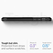 Заредете изображение във визуализатора на галерията – SPIGEN TOUGH ARMOR IPHONE 11 BLACK - TopMag
