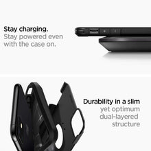 Заредете изображение във визуализатора на галерията – SPIGEN TOUGH ARMOR IPHONE 11 BLACK - TopMag
