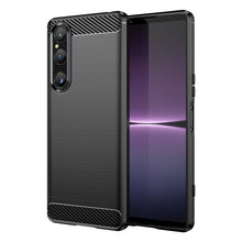 Заредете изображение във визуализатора на галерията – Carbon Case cover for Sony Xperia 1 V flexible silicone carbon cover black
