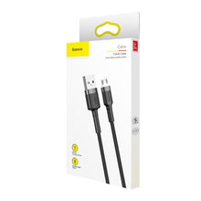 Заредете изображение във визуализатора на галерията – BASEUS cable USB to Apple Lightning 8-pin 2,4A Cafule CAMKLF-BG1 50cm gray-black
