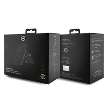 Заредете изображение във визуализатора на галерията – Original holder MERCEDES with induction charging to windshield/ for ventilation grille15W Silver Stars Magsafe MEWCCGSLK black

