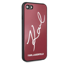 Заредете изображение във визуализатора на галерията – Karl Lagerfeld KLHCI8DLKSRE iPhone 7/8 SE 2020 / SE 2022 czerwony/red hard case Signature Glitter - TopMag
