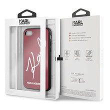 Заредете изображение във визуализатора на галерията – Karl Lagerfeld KLHCI8DLKSRE iPhone 7/8 SE 2020 / SE 2022 czerwony/red hard case Signature Glitter - TopMag
