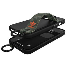 Заредете изображение във визуализатора на галерията – Adidas OR Hand Strap Case iPhone 13 Pro /13 6.1" black-green/black-green 47111
