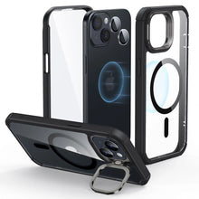Заредете изображение във визуализатора на галерията – ESR Armor Tough Kickstand Halolock Case with MagSafe for iPhone 15 - Transparent and Black
