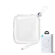 Заредете изображение във визуализатора на галерията – Joyroom power bank 10000mAh Jelly Series 22.5W with built-in USB C cable white (JR-L002)
