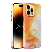 Заредете изображение във визуализатора на галерията – Leather Mag Cover for IPHONE 15 PRO MAX orange splash
