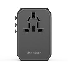 Заредете изображение във визуализатора на галерията – Choetech PD6045 USB-C USB-A 45W GaN Travel Charger with US EU UK AU Plugs - Black
