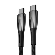 Заредете изображение във визуализатора на галерията – Baseus Glimmer Series cable with fast charging USB-C 480Mb/s PD 100W 1m black
