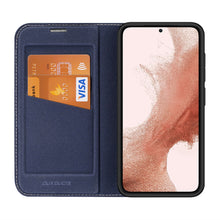 Заредете изображение във визуализатора на галерията – Dux Ducis Skin X2 case Samsung Galaxy S23+ flip case wallet stand blue

