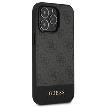 Заредете изображение във визуализатора на галерията – Guess GUHCP13LG4GLGR iPhone 13 Pro / 13 6,1" szary/grey hardcase 4G Stripe Collection
