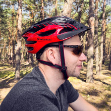 Заредете изображение във визуализатора на галерията – Wozinsky bicycle helmet / scooter helmet 57-62 cm M / L adjustable black / red (WBH-MTB01)
