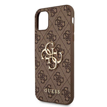 Заредете изображение във визуализатора на галерията – Guess GUHCN654GMGBR iPhone 11 Pro Max brązowy/brown hardcase 4G Big Metal Logo
