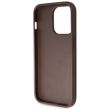 Заредете изображение във визуализатора на галерията – Original Case GUESS hardcase Crossbody 4G Metal Logo GUHCP15LP4TDSCPW for Iphone 15 Pro brown
