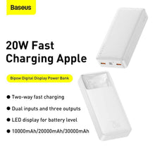 Заредете изображение във визуализатора на галерията – Power bank baseus bipow - 20 000mah lcd quick charge pd20w white ppdml-m02 - TopMag
