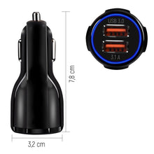 Заредете изображение във визуализатора на галерията – Wozinsky car charger 2xUSB black (WCC-02) - TopMag
