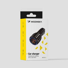 Заредете изображение във визуализатора на галерията – Wozinsky car charger 2xUSB black (WCC-02) - TopMag
