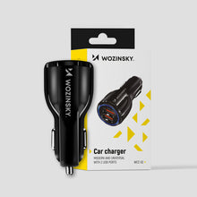 Заредете изображение във визуализатора на галерията – Wozinsky car charger 2xUSB black (WCC-02) - TopMag
