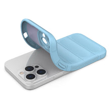 Заредете изображение във визуализатора на галерията – Magic Shield Case case for iPhone 14 Pro Max flexible armored case light blue
