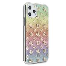 Заредете изображение във визуализатора на галерията – Guess GUHCN58PEOML iPhone 11 Pro multicolor hard case Iridescent 4G Peony - TopMag
