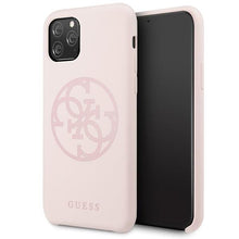 Заредете изображение във визуализатора на галерията – Guess GUHCN65LS4GLP iPhone 11 Pro Max light pink/jasnoróżowy hard case Silicone 4G Tone On Tone - TopMag
