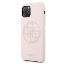 Заредете изображение във визуализатора на галерията – Guess GUHCN65LS4GLP iPhone 11 Pro Max light pink/jasnoróżowy hard case Silicone 4G Tone On Tone - TopMag
