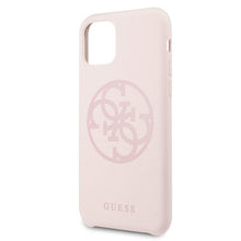 Заредете изображение във визуализатора на галерията – Guess GUHCN65LS4GLP iPhone 11 Pro Max light pink/jasnoróżowy hard case Silicone 4G Tone On Tone - TopMag
