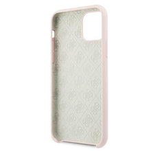 Заредете изображение във визуализатора на галерията – Guess GUHCN65LS4GLP iPhone 11 Pro Max light pink/jasnoróżowy hard case Silicone 4G Tone On Tone - TopMag
