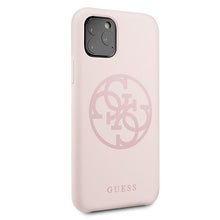 Заредете изображение във визуализатора на галерията – Guess GUHCN65LS4GLP iPhone 11 Pro Max light pink/jasnoróżowy hard case Silicone 4G Tone On Tone - TopMag
