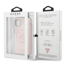 Заредете изображение във визуализатора на галерията – Guess GUHCN65LS4GLP iPhone 11 Pro Max light pink/jasnoróżowy hard case Silicone 4G Tone On Tone - TopMag
