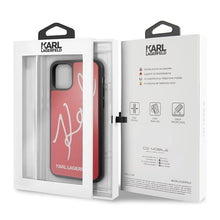 Заредете изображение във визуализатора на галерията – Karl Lagerfeld KLHCN58DLKSRE iPhone 11 Pro czerwony/red hard case Signature Glitter - TopMag
