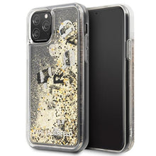 Заредете изображение във визуализатора на галерията – Karl Lagerfeld KLHCN58ROGO iPhone 11 Pro czarno-złoty/black &amp; gold hard case Glitter - TopMag
