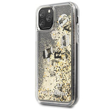 Заредете изображение във визуализатора на галерията – Karl Lagerfeld KLHCN58ROGO iPhone 11 Pro czarno-złoty/black &amp; gold hard case Glitter - TopMag

