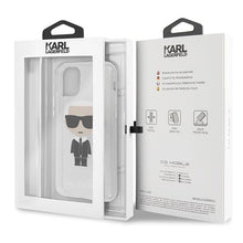 Заредете изображение във визуализатора на галерията – Karl Lagerfeld KLHCN58TPUTRIKSL iPhone 11 Pro srebrny/silver Glitter Ikonik Karl - TopMag
