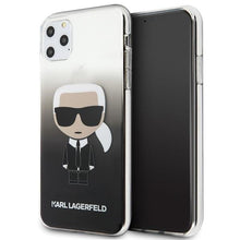 Заредете изображение във визуализатора на галерията – Karl Lagerfeld KLHCN65TRDFKBK iPhone 11 Pro Max czarny/black Gradient Ikonik Karl - TopMag

