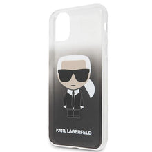 Заредете изображение във визуализатора на галерията – Karl Lagerfeld KLHCN65TRDFKBK iPhone 11 Pro Max czarny/black Gradient Ikonik Karl - TopMag
