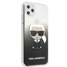 Заредете изображение във визуализатора на галерията – Karl Lagerfeld KLHCN65TRDFKBK iPhone 11 Pro Max czarny/black Gradient Ikonik Karl - TopMag
