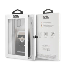 Заредете изображение във визуализатора на галерията – Karl Lagerfeld KLHCN65TRDFKBK iPhone 11 Pro Max czarny/black Gradient Ikonik Karl - TopMag

