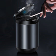 Заредете изображение във визуализатора на галерията – Baseus mini car ashtray with LED backlight black (CRYHG01-01) - TopMag

