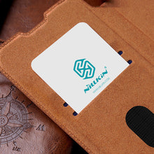 Заредете изображение във визуализатора на галерията – Nillkin Qin Leather Pro Case for Samsung Galaxy S23+ flip cover camera cover brown
