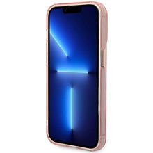 Заредете изображение във визуализатора на галерията – Guess GUHMP14XHTCMP iPhone 14 Pro Max 6.7&quot; pink/pink hard case Gold Outline Translucent MagSafe
