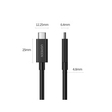 Заредете изображение във визуализатора на галерията – Ugreen cable cable USB C (male) - USB C (male) Thunderbolt 4 100W / 8K 60Hz / 40Gb/s 0.8m black (US501)
