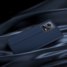Заредете изображение във визуализатора на галерията – Dux Ducis Skin Pro case for Xiaomi Redmi Note 12 Pro+ flip cover card wallet stand blue
