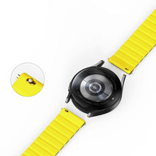Заредете изображение във визуализатора на галерията – Universal Magnetic Samsung Galaxy Watch 3 45mm / S3 / Huawei Watch Ultimate / GT3 SE 46mm Dux Ducis Strap (22mm LD Version) - Black / Yellow
