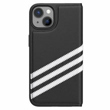 Заредете изображение във визуализатора на галерията – Adidas OR Booklet Case PU iPhone 14 6.1" black/black white 50195
